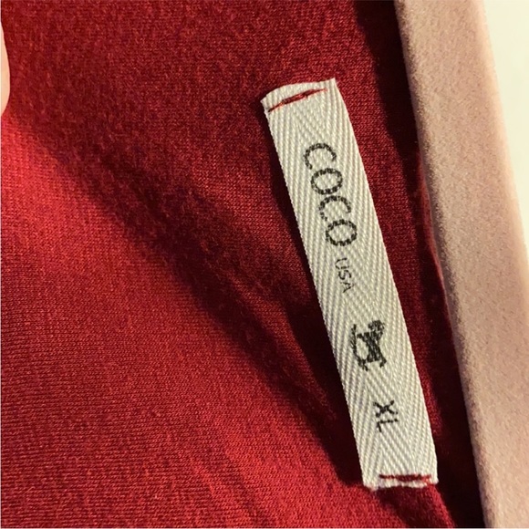 Sleeveless, soft, burgundy knee length dress from CA boutique - Picture 3 of 3